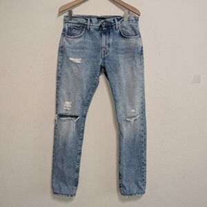Alanui Laguna Verde Slim Fit Distressed Jeans Size 32